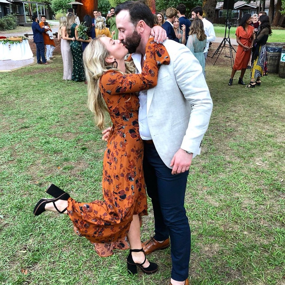 Leith Brown Floral Dress